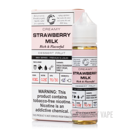 Hvem komfortabel Faldgruber Strawberry Milk - Basix Series - Glas E-Liquid - 60mL $12.99