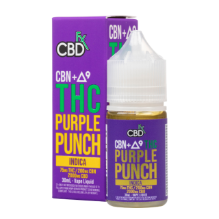 CBDFX CBD + Delta-9 THC Vape Juice - Purple Punch - Indica