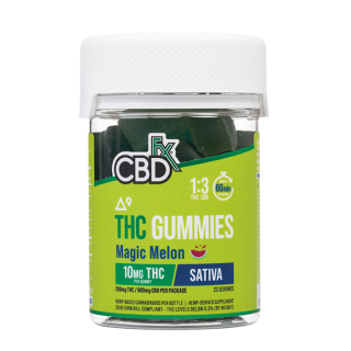 CBDFX Delta-9 THC + CBD Gummies: Magic Melon - Sativa - High Potency