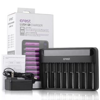 Efest LUSH Q8 8 Bay Intelligent Battery Charger