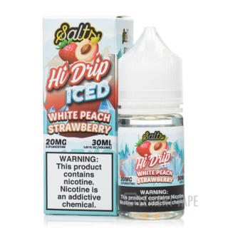 ICED White Peach Strawberry - Hi-Drip Salts - 30mL