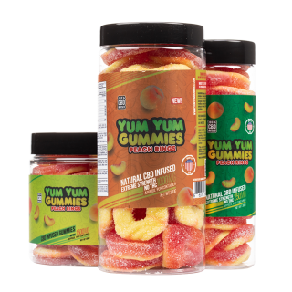 Yum Yum Gummies - CBD Infused Peach Rings