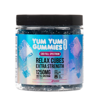 Yum Yum Gummies - Full Spectrum CBD Relax Blueberry Cubes